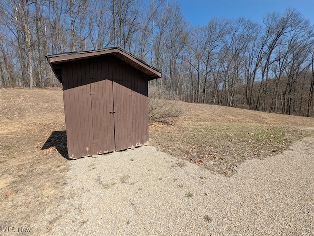 view of shed