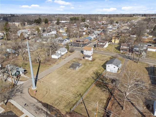 bird's eye view featuring a residential view