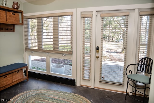 entryway featuring baseboard heating