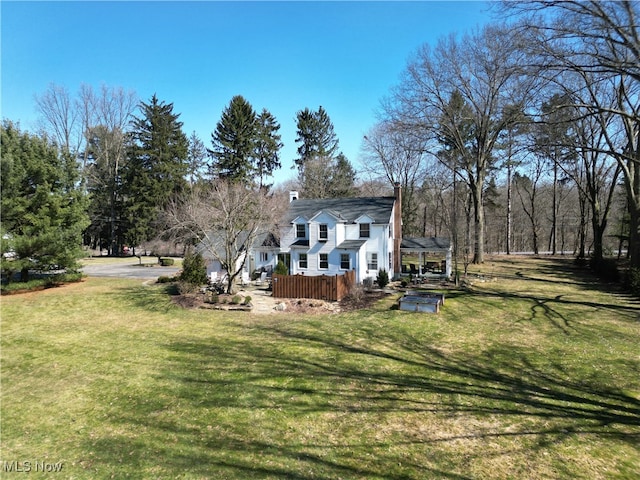 view of yard featuring a deck