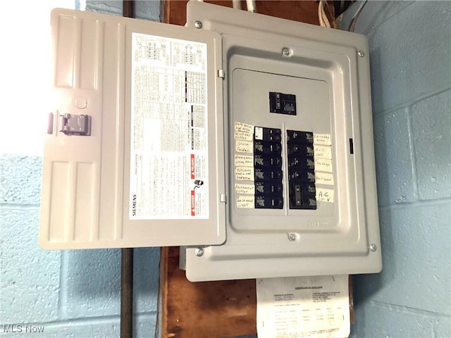 utility room with electric panel