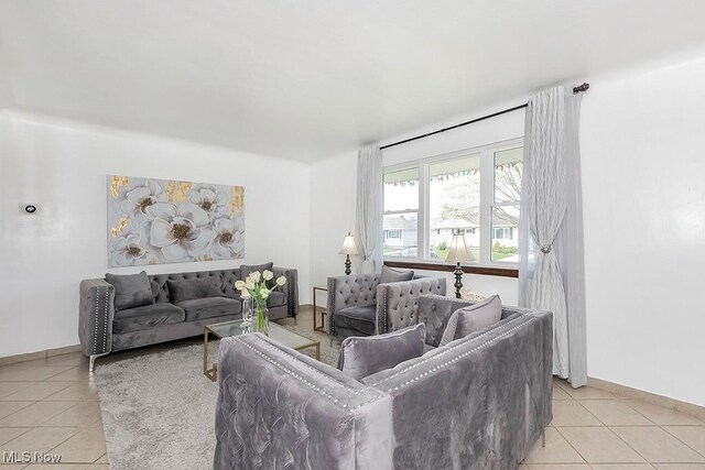 4707 Brookhigh Dr, Brooklyn, OH 44144 - living room with baseboards and light tile patterned flooring