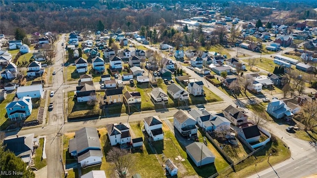 drone / aerial view featuring a residential view