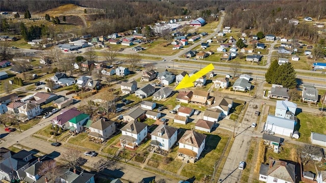 bird's eye view featuring a residential view