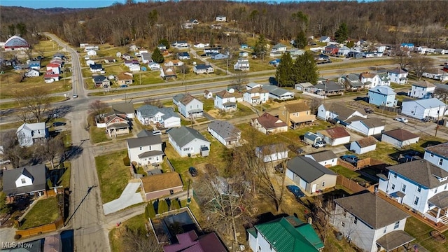 drone / aerial view with a residential view