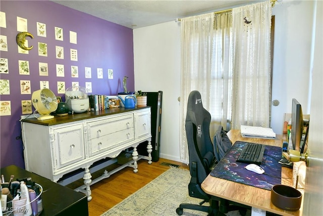 office featuring wood finished floors