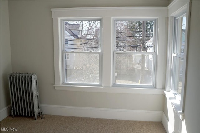 1341 Beach Ave, Lakewood, OH 44107 - carpeted spare room with radiator heating unit