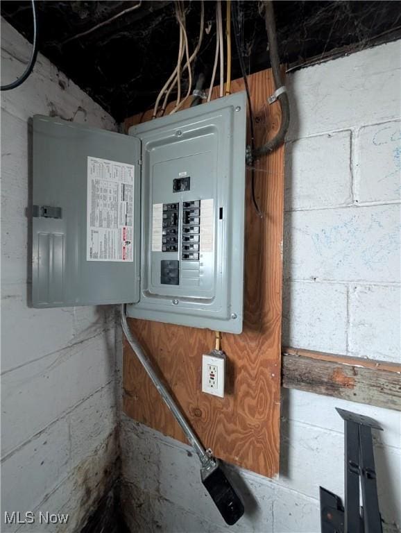 utility room with electric panel