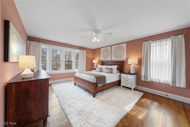 3006 Kingsley Rd, Shaker Heights, OH 44122 - bedroom with wood finished floors, baseboards, and ceiling fan