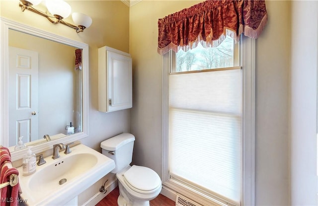 bathroom featuring a sink and toilet