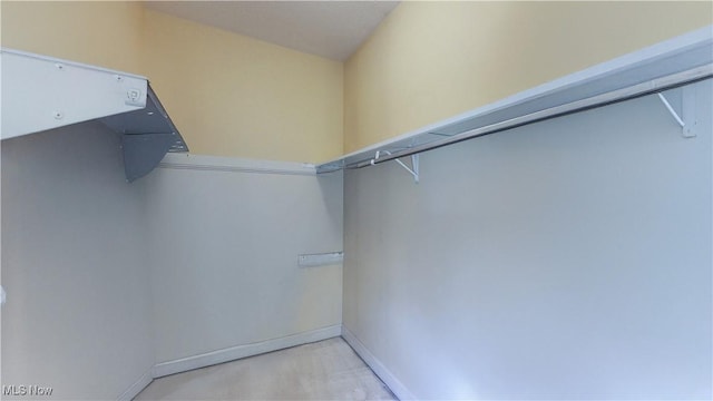 view of walk in closet