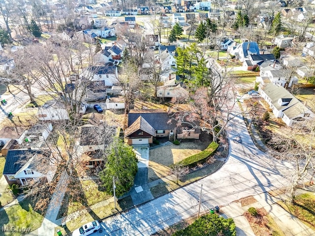 aerial view featuring a residential view