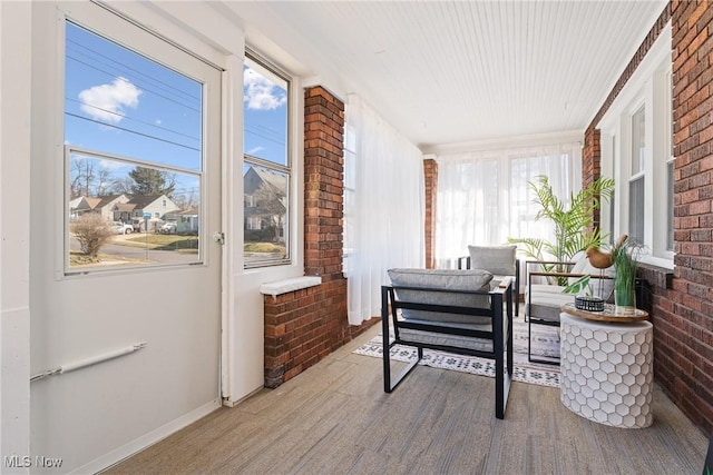 view of sunroom