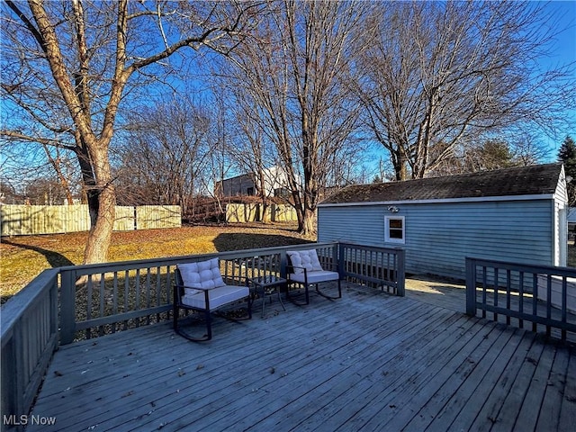 wooden terrace with fence