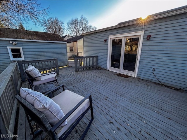 view of wooden deck