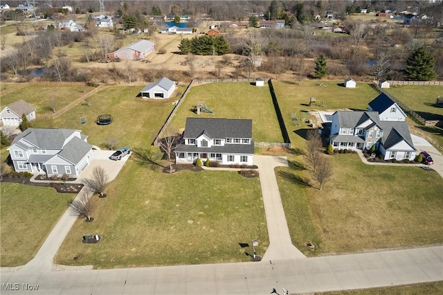 birds eye view of property featuring a residential view