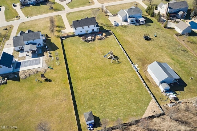 drone / aerial view featuring a residential view