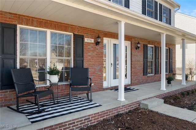 view of patio with covered porch