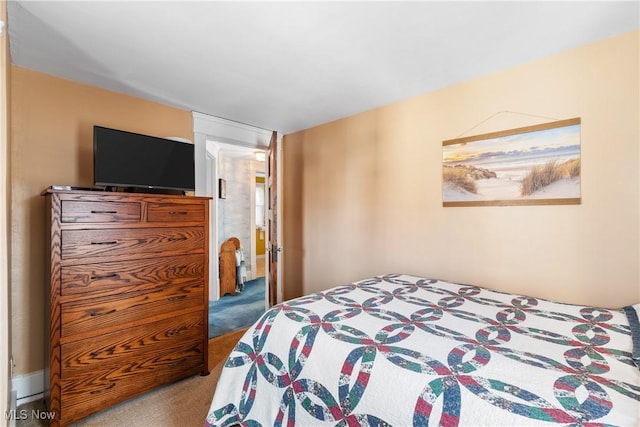 bedroom featuring carpet flooring