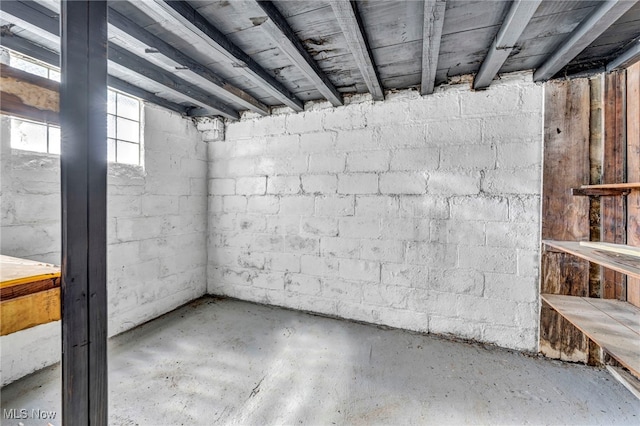 12117 Craven Ave, Cleveland, OH 44105 - basement with concrete block wall