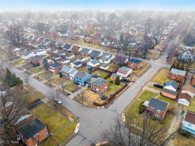 aerial view featuring a residential view