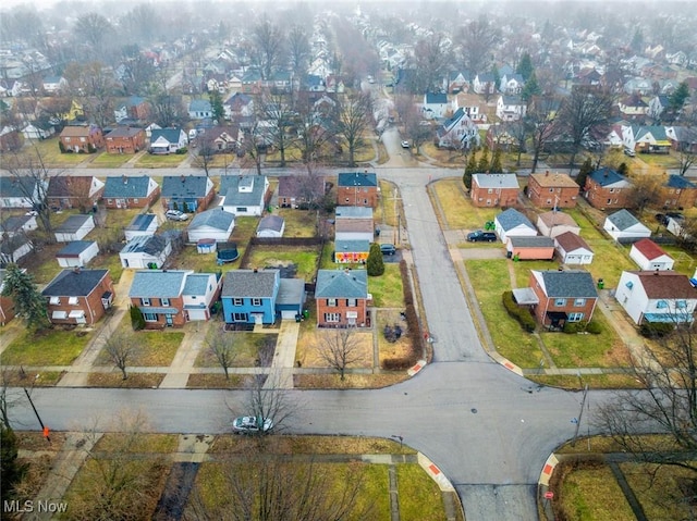 drone / aerial view with a residential view