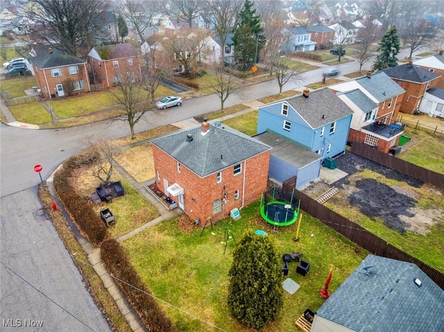 drone / aerial view featuring a residential view