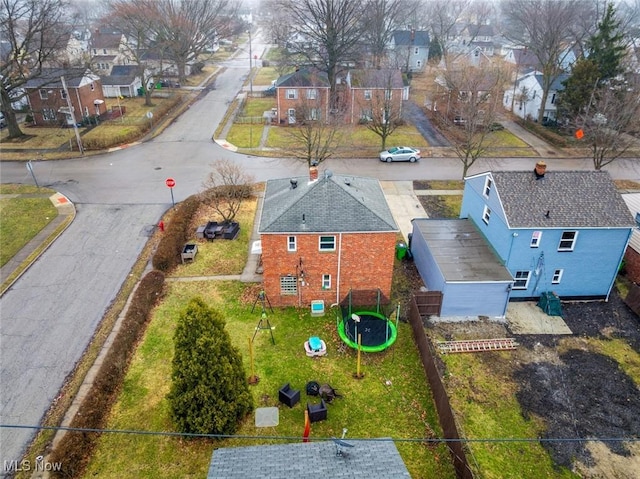 drone / aerial view with a residential view