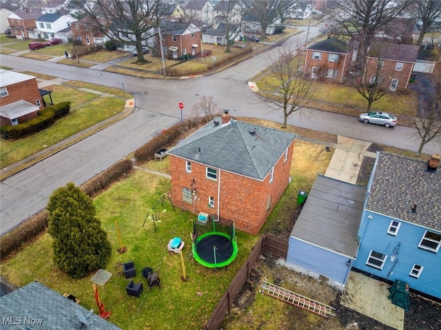 birds eye view of property featuring a residential view