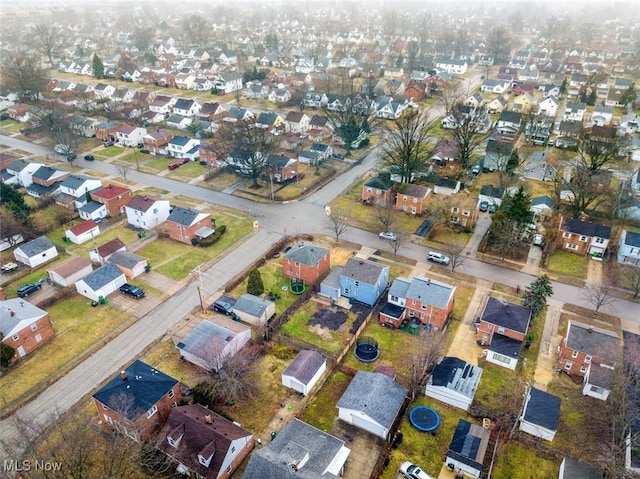 drone / aerial view with a residential view