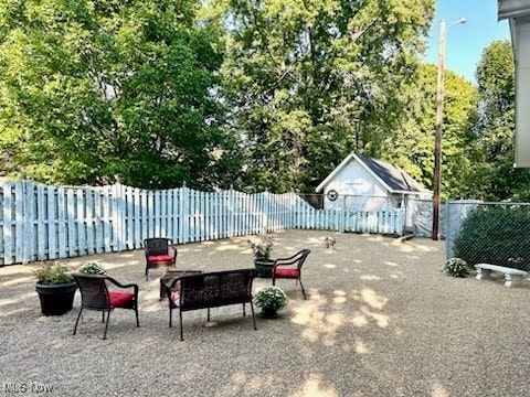 view of patio / terrace featuring a fenced backyard