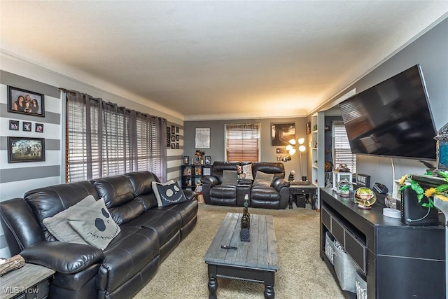 view of carpeted living room