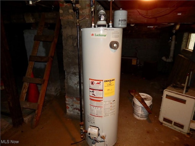 utilities featuring gas water heater