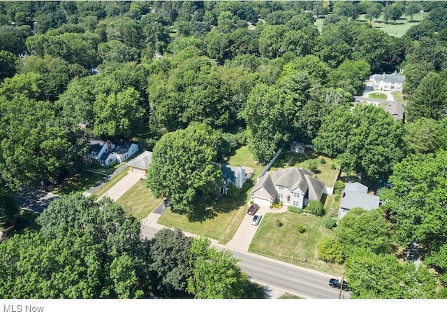 bird's eye view with a residential view