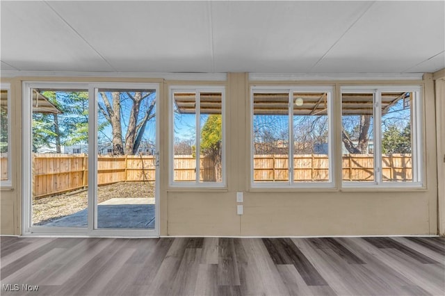 interior space with wood finished floors