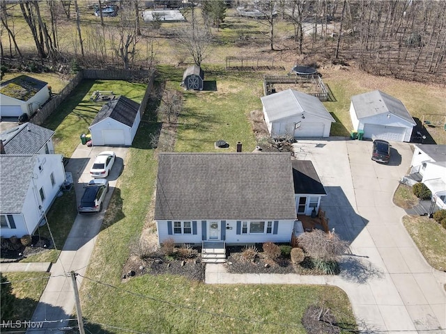 birds eye view of property