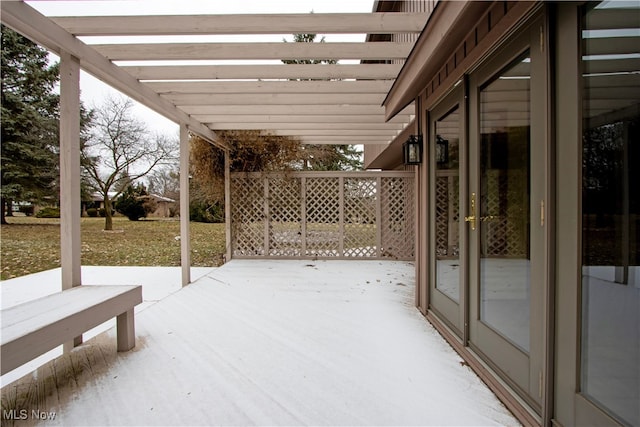 view of patio / terrace with a pergola