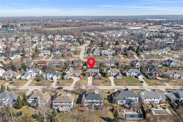 birds eye view of property featuring a residential view