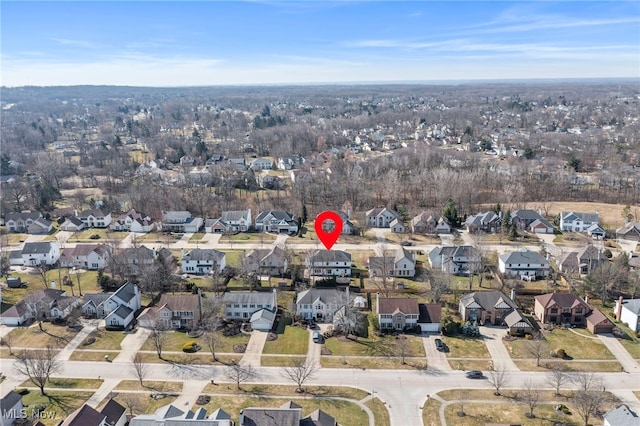 drone / aerial view featuring a residential view