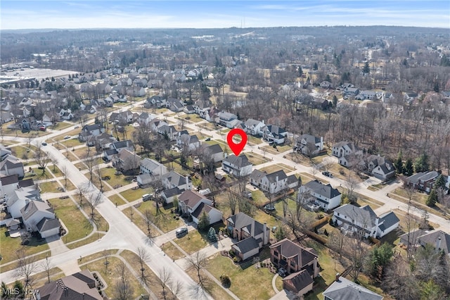 drone / aerial view featuring a residential view