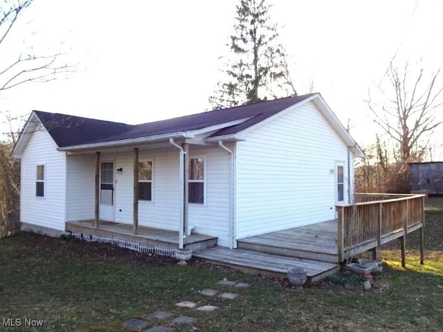 exterior space featuring covered porch