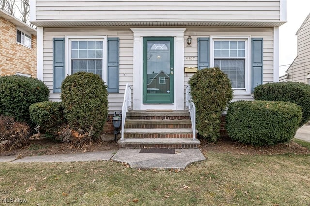 view of doorway to property