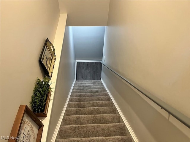 stairs with baseboards