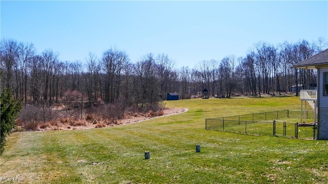 view of yard with a gate and fence