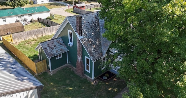 aerial view featuring a residential view