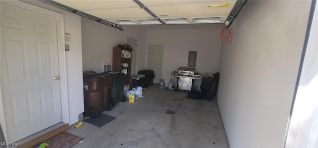 garage featuring electric panel