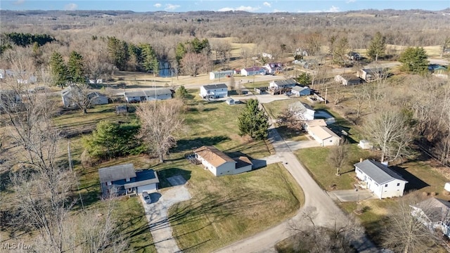 bird's eye view with a forest view