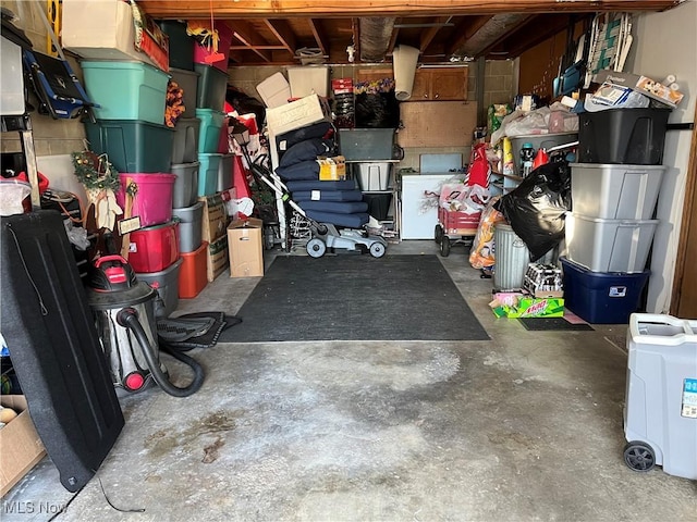 storage area with a garage