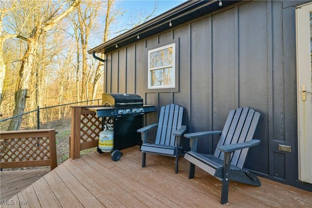 deck with grilling area