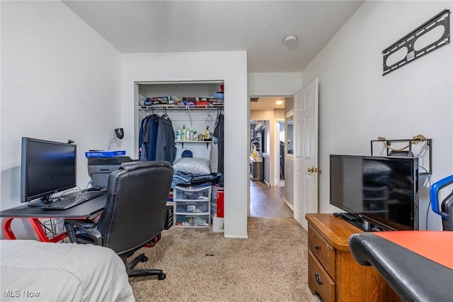 home office featuring carpet